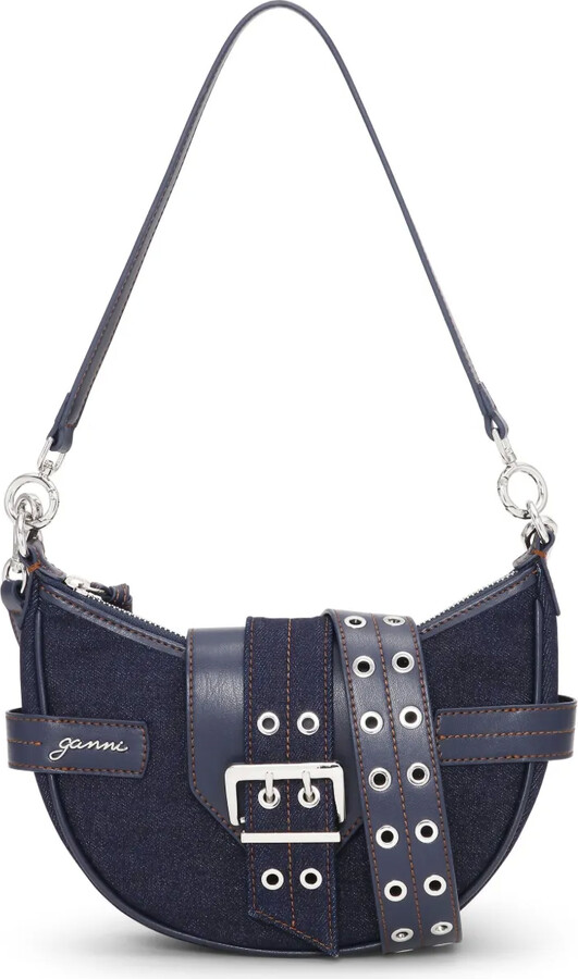 Ganni Small Banner Logo-Embossed Crossbody Bag - ShopStyle Ganni Small Banner Logo-Embossed Crossbody Bag - ShopStyle