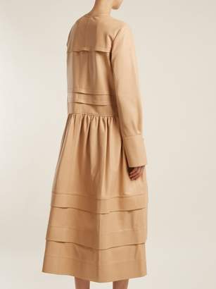 Joseph Odette Tiered Leather Dress - Womens - Beige
