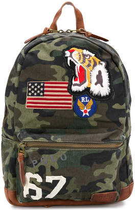 Polo Ralph Lauren applique patch camouflage backpack