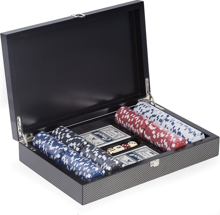 Deluxe Poker Set in Carbon Fiber Desig n Case