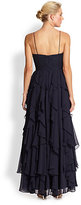 Thumbnail for your product : Aidan Mattox Tiered-Ruffle Gown