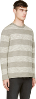 Thumbnail for your product : Undercover Gray Wool Marled Striped Sweater
