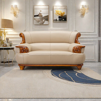 Ashlay 69.2'' Genuine Leather Loveseat