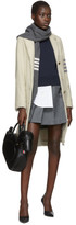 Thumbnail for your product : Thom Browne Grey Pleated 4-Bar Miniskirt