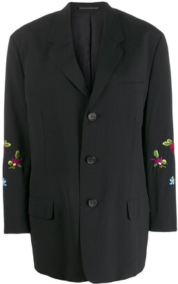 Yohji Yamamoto Pre-Owned 1990's Floral Embrooidered Blazer