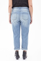 Thumbnail for your product : Forever 21 FOREVER 21+ High-Waisted Distressed Boyfriend Jeans