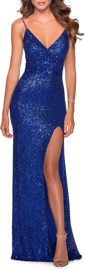 royal blue sequin top