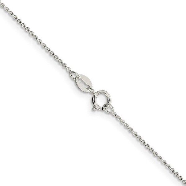 Black Bow Jewelry Co. BlackBowJewelry1mmSterlingSilverD/COctagonCableChainNecklace24Inch