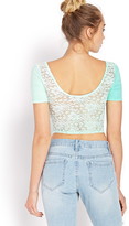 Thumbnail for your product : Forever 21 Trace of Lace Crop Top