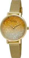 Thumbnail for your product : Bob Mackie Women's Gold-Tone Alloy Bracelet Glitter Dial Mesh Watch, 32mm