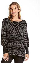 Thumbnail for your product : Karen Kane Aspen Geometric Dolman Sweater