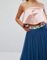 Thumbnail for your product : ASOS Petite PETITE Tulle Maxi Skirt with Embellished Waistband