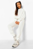 Thumbnail for your product : boohoo Petite Crop Sweat And Jogger Tracksuit