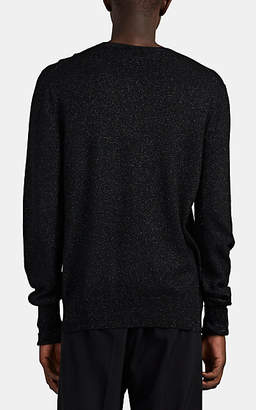Alexander McQueen Men's Metallic-Skull Wool-Blend Sweater - Black