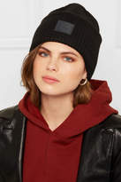 Thumbnail for your product : Acne Studios Pansy Appliquéd Ribbed Wool Beanie - Black