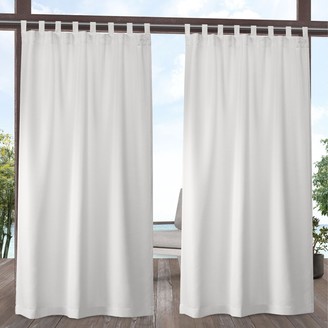 Exclusive Home 2-pack Indoor/Outdoor Solid Cabana Window Curtains