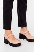 Nasty Gal Womens Shoe Run's the World Patent Mary Jane Shoes - Nude