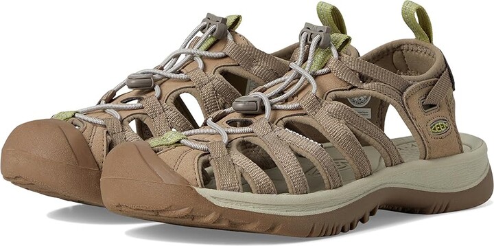 Keen Whisper Women's Sandals Timberwolf/Tarragon : 6 B - Medium Textile