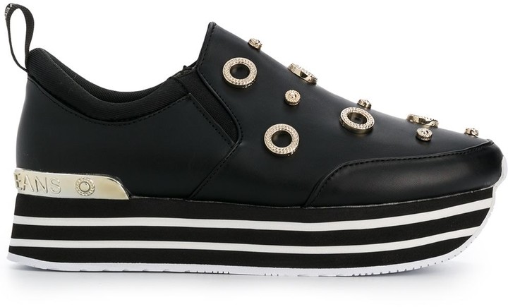 embellished platform sneakers
