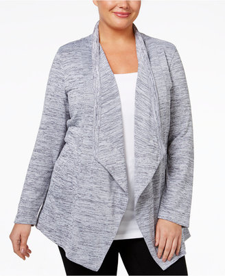 Style&Co. Style & Co Plus Size Mélange Open-Front Cardigan, Only at Macy's