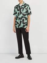 Thumbnail for your product : Givenchy Urchin Print Short Sleeved Cotton Shirt - Mens - Black Green
