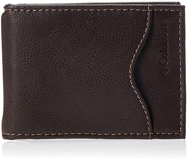 PATIKIL Slim Leather Card Holder With Snap Closure, Leather Front