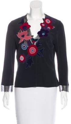 Cacharel Embroidered Silk Blouse