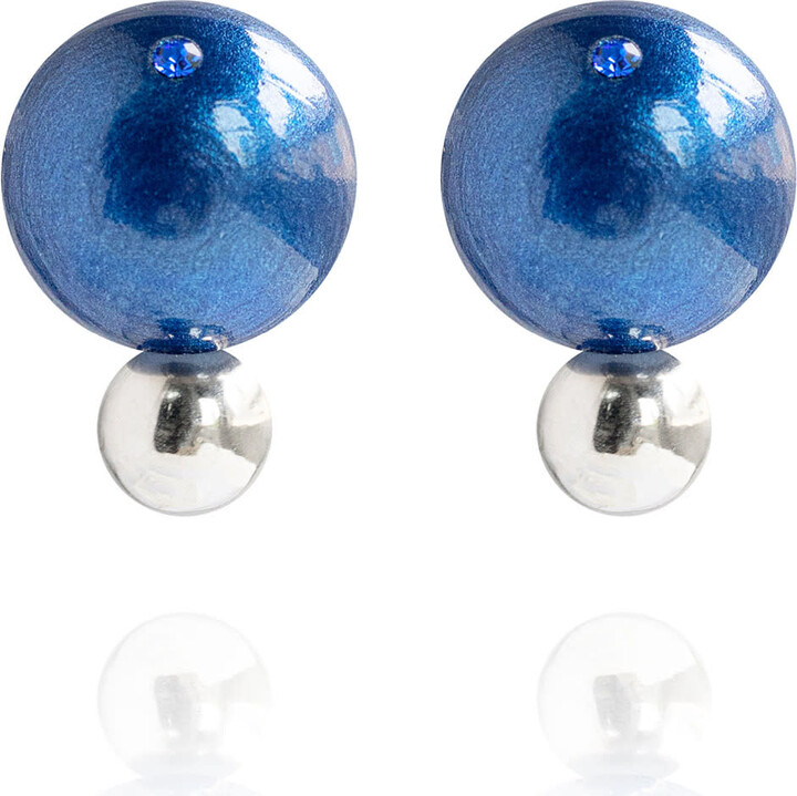 Saule Label Lumi Earrings In Imperial Blue