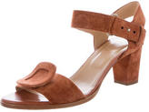 Thumbnail for your product : Roger Vivier Suede Buckle Sandals