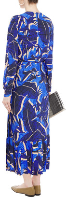 Stella Jean Pleated Printed Crepe Midi Dress