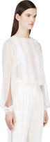 Thumbnail for your product : Murad Zuhair White Sheer Lace Blouse