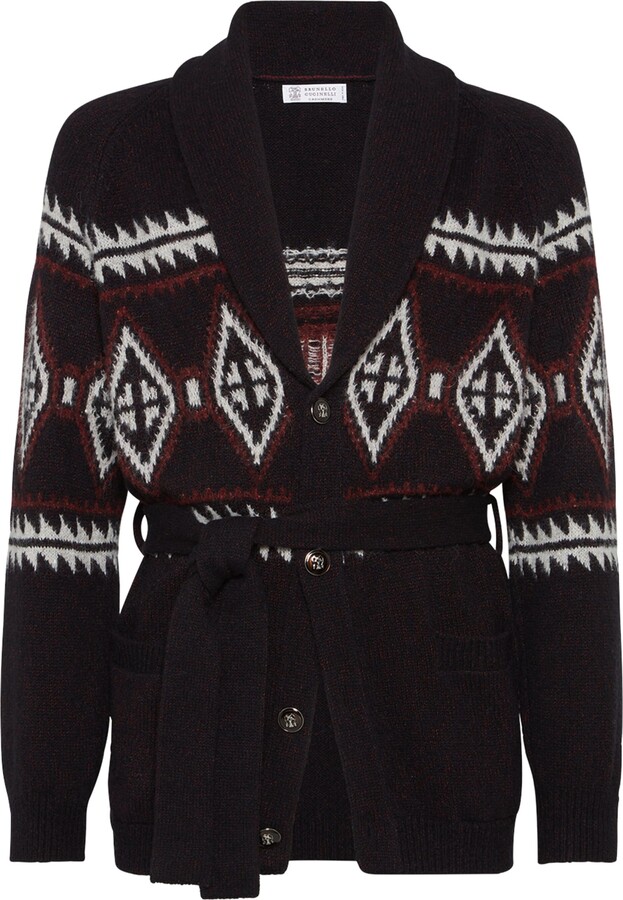 Brunello Cucinelli Virgin Wool-Silk-Cashmere Cardigan