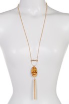 Thumbnail for your product : Joe Fresh Long Stone & Tassel Drop Necklace