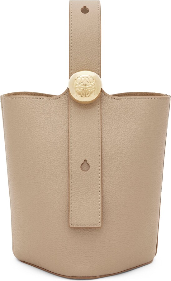 Loewe Mini Leather Pebble Bucket Bag