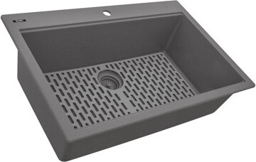 Ruvati 33 x 22 inch epiGranite Drop-in Topmount Granite Composite Kitchen Sink