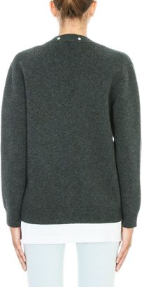 Balenciaga Convertible Stretch Wool-blend Cardigan