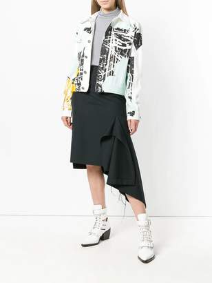Calvin Klein 205w39nyc x andy warhol abstract print denim jacket