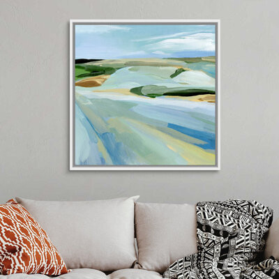 Sky Blue Fields II by Annie Warren - Painting Print on Canvas