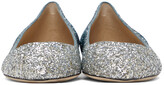 Thumbnail for your product : Jimmy Choo Silver Glitter Romy Ballerina Flats