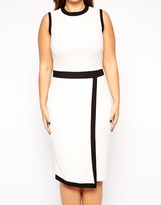 Thumbnail for your product : ASOS CURVE Exclusive Textured Mono Dress with Asymmetric Hem