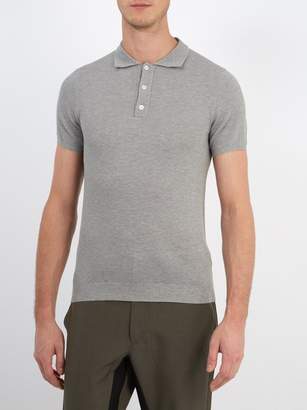Zanone Short Sleeved Cotton Pique Polo Shirt - Mens - Grey