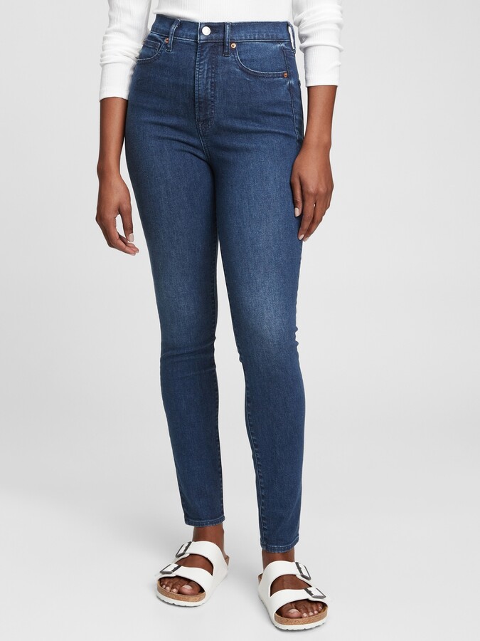 Gap Sky High Rise True Skinny Jeans with Washwell - ShopStyle