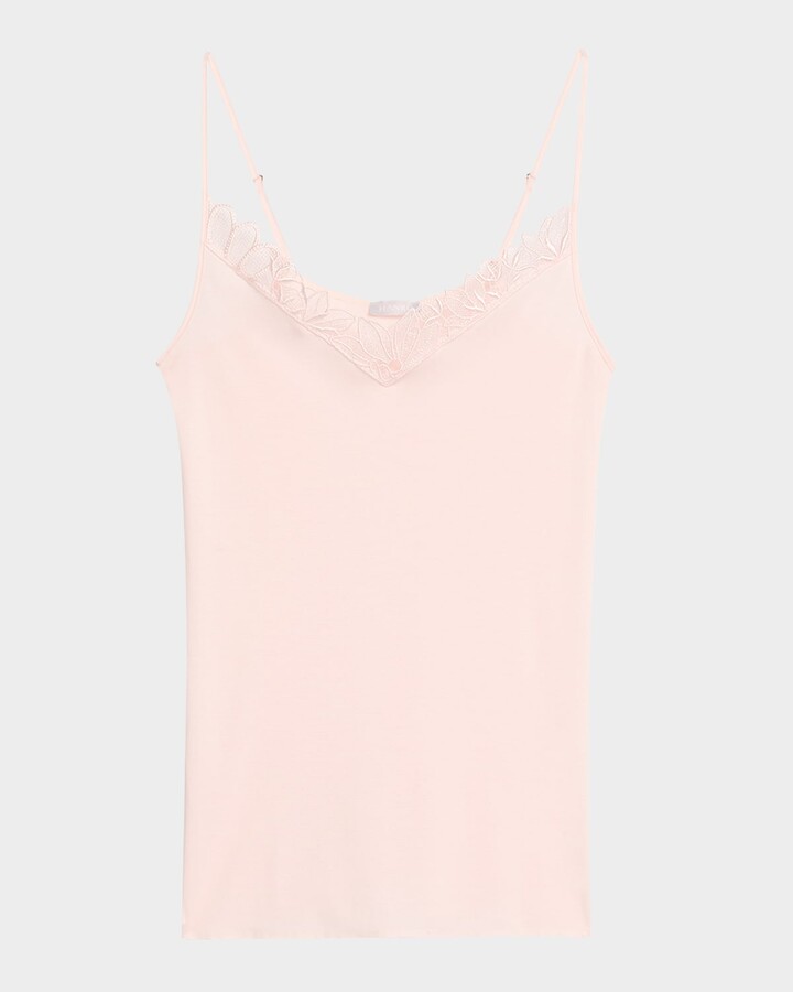 Belina Embroidered-Trim Cotton Cami