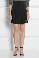 Thumbnail for your product : Alexander McQueen Pleated crepe mini skirt
