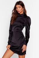 Thumbnail for your product : Nasty Gal Womens Sleek From This Love Satin Mini Dress - Black - 6