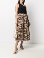 Thumbnail for your product : Baum und Pferdgarten Tiger-Print Maxi Skirt