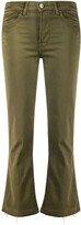Thumbnail for your product : 7 For All Mankind Cropped Slight Flared Trousers