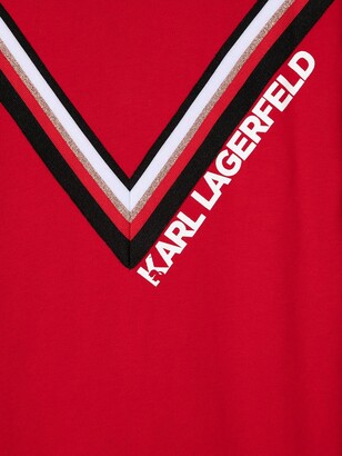 Karl Lagerfeld Paris Chevron-Print Logo Sweatshirt