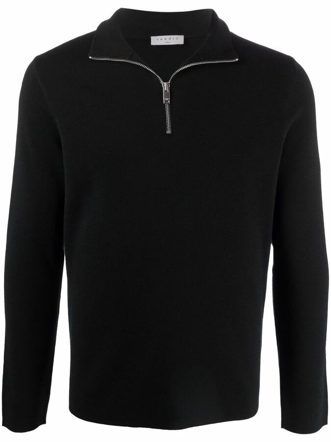 mens black zip jumper