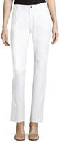 Thumbnail for your product : Lafayette 148 New York Curvy Slim-Leg Textured Jeans, White